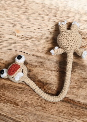 Örgü Sevimli Sid Karakteri Çanta aksesuarı Anahtarlık - Görsel 5