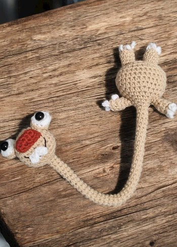 Örgü Sevimli Sid Karakteri Çanta aksesuarı Anahtarlık - Görsel 4