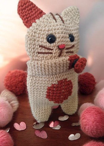 Örgü Amigurumi Kulaklık Kılıfı anahtarlık - Görsel 2