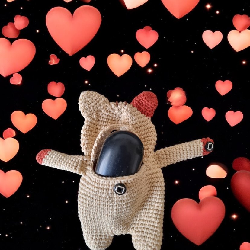 Örgü Amigurumi Kulaklık Kılıfı anahtarlık - Görsel 3