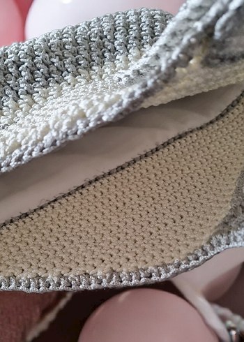 Gri Örgü Kadın Çanta - Görsel 4