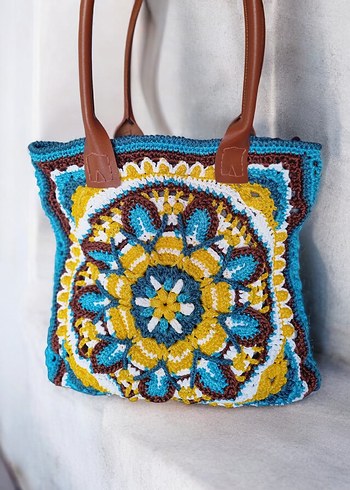 Renkli Örgü Bohem Kadın Çanta - Görsel 4