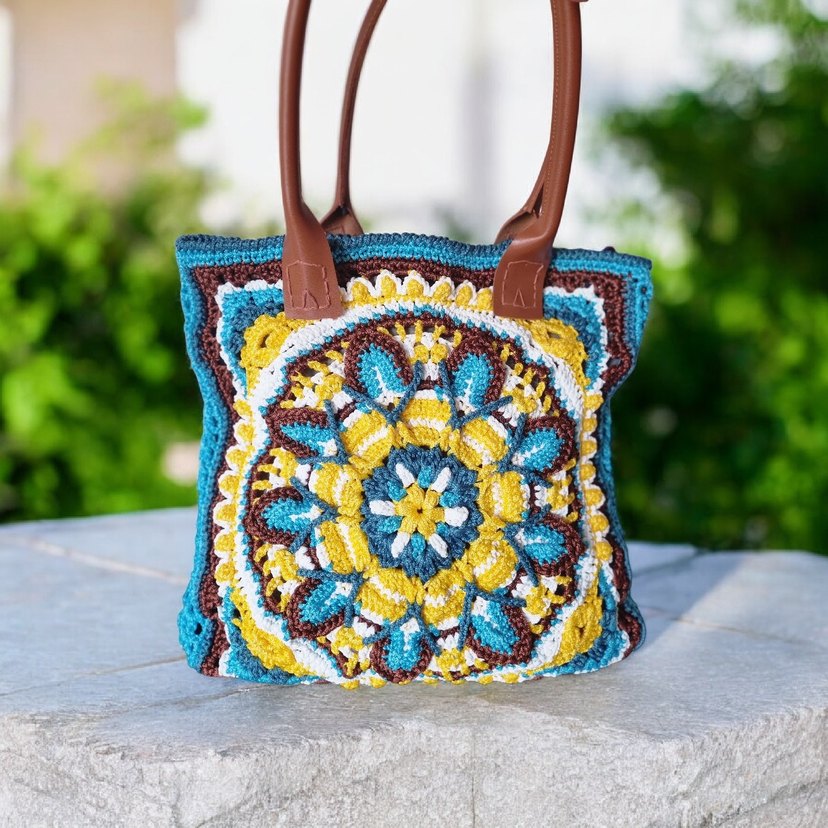 Renkli Örgü Bohem Kadın Çanta - Görsel 3