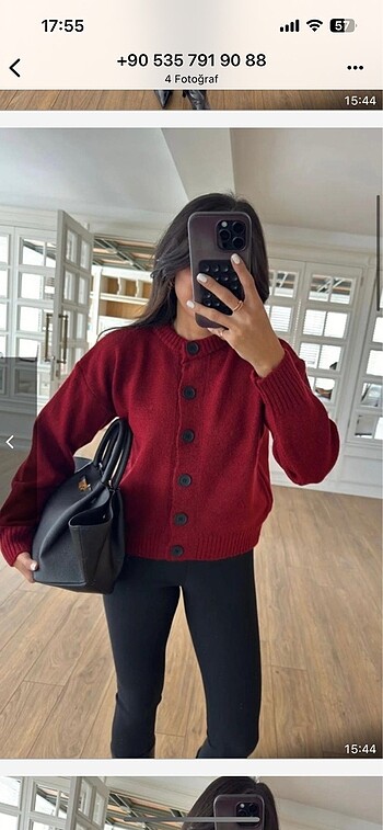 Massimo dutti bordo hırka