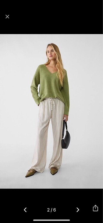 Stradivarius keten pantolon