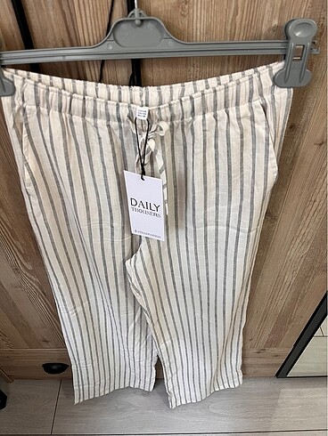 xs Beden beyaz Renk Stradivarius keten pantolon