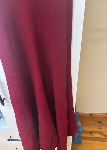 Bordo V Yaka Salaş Uzun tulum - Görsel 4