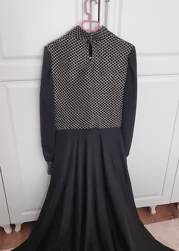 Uzun Siyah Gotik Kadın Elbise - Görsel 2