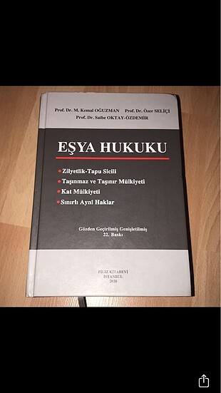 eşya hukuku oğuzman