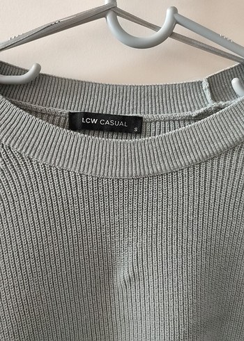 Gri Kadın Triko Kazak - Görsel 3