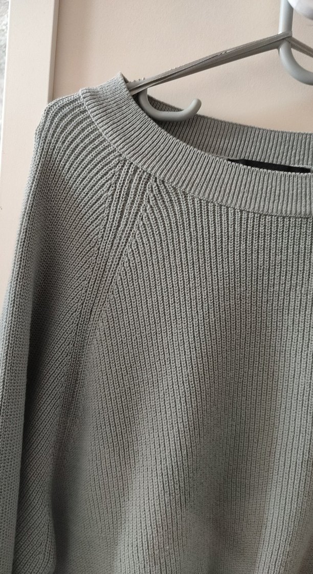 Gri Kadın Triko Kazak - Görsel 2