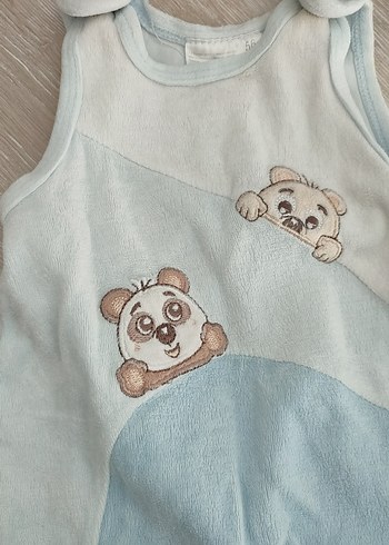 Mavi Nakışlı Bebek Erkek Tulum - Görsel 2