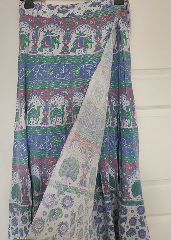 Bohem Çok Renkli Uzun Etek - Görsel 2