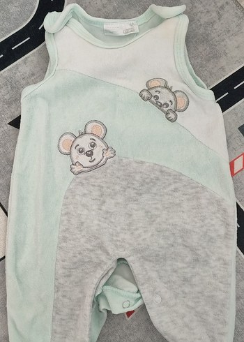 Gri kadife Bebek Erkek Tulum - Görsel 2