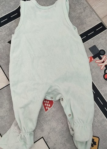 Gri kadife Bebek Erkek Tulum - Görsel 3