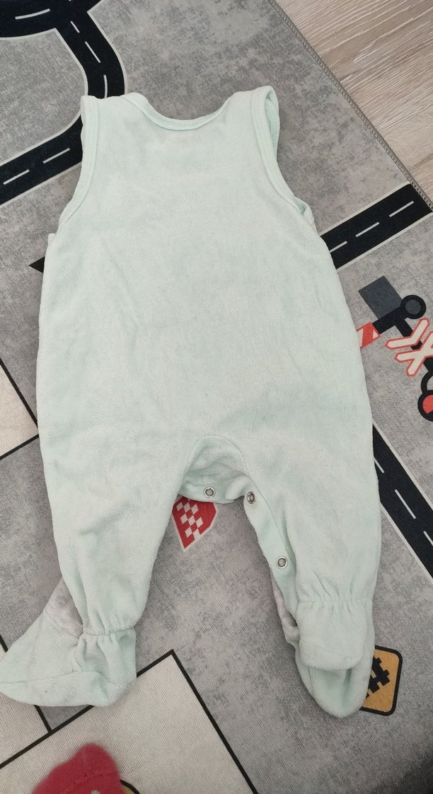 Gri kadife Bebek Erkek Tulum - Görsel 3