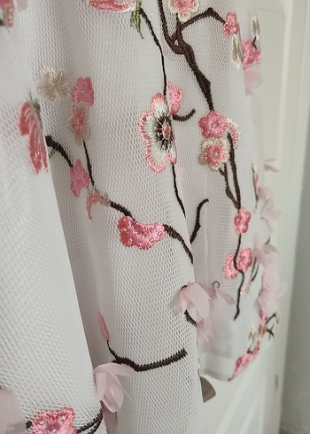 Dantel Detaylı Beyaz Mini Bohem Elbise - Görsel 4