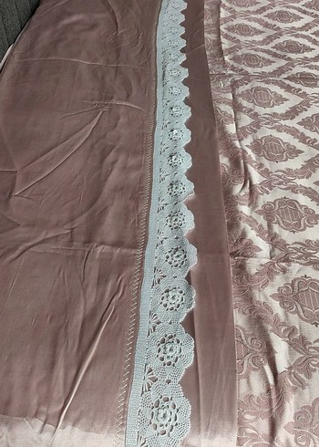 Tamamen el işçiliği pudra Pembe Yatak Örtüsü takımı - Görsel 4