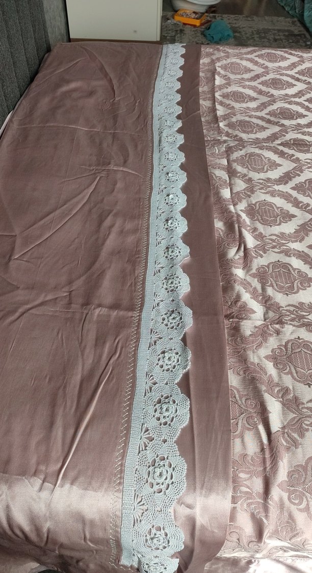 Tamamen el işçiliği pudra Pembe Yatak Örtüsü takımı - Görsel 4