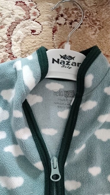 Bulut temalı unisex polar üst  - Görsel 3