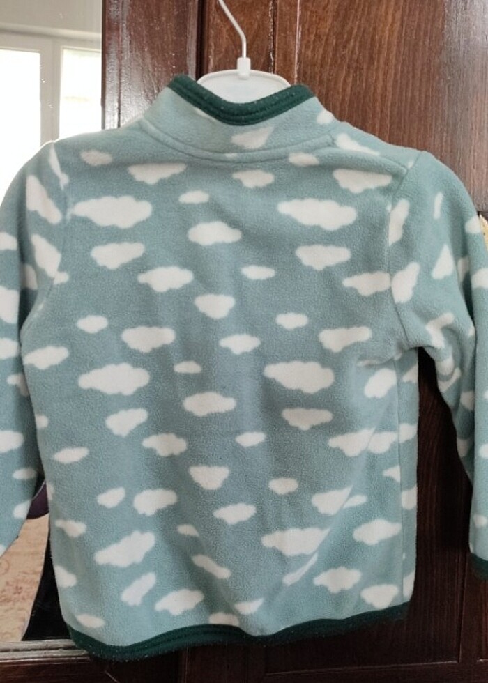 Bulut temalı unisex polar üst  - Görsel 2