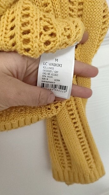 m Beden Lc Waikiki hardal sarısı kazak