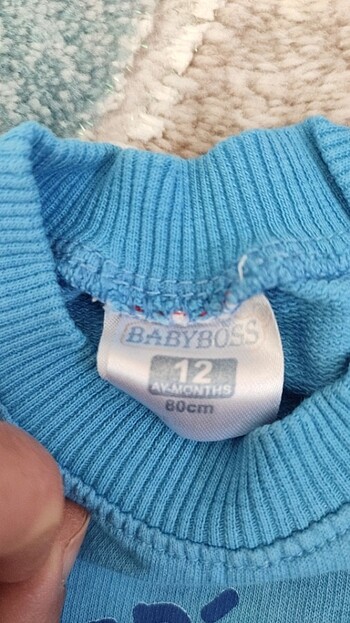 6 Ay Beden mavi Renk 6.9 aylık Mavi bebek üst