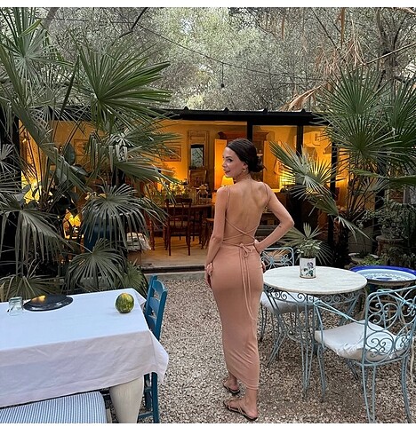 Gül detay elbise - Görsel 2