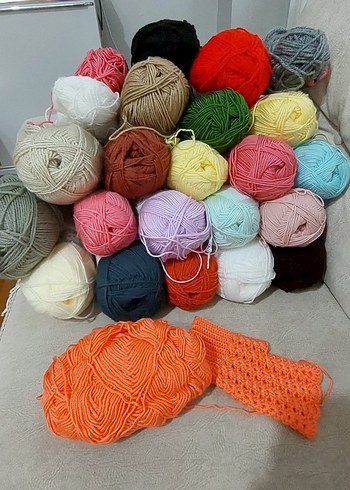 Renkli Örgü Bohem Kadın Eldivenleri - Görsel 5