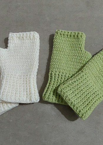 Renkli Örgü Bohem Kadın Eldivenleri - Görsel 3