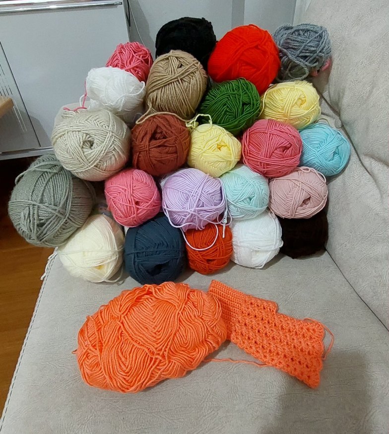 Renkli Örgü Bohem Kadın Eldivenleri - Görsel 5