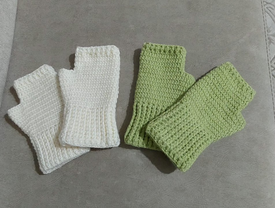 Renkli Örgü Bohem Kadın Eldivenleri - Görsel 3