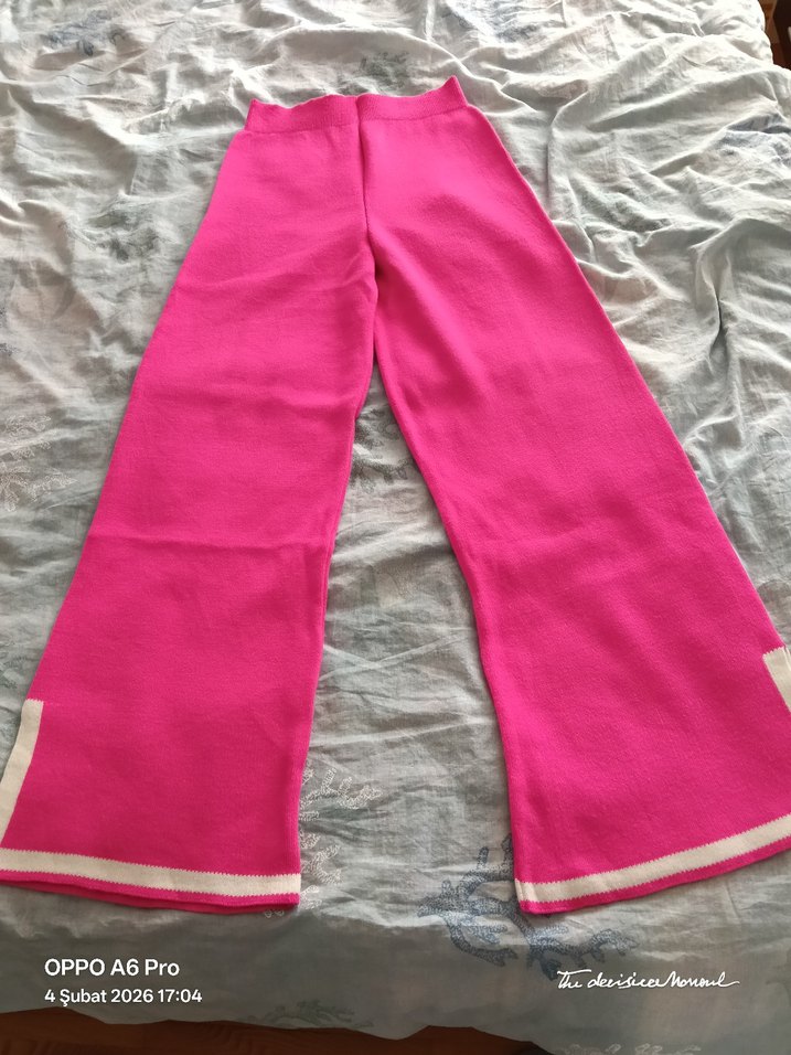 Pembe Uzun Kollu Triko takım - Görsel 5