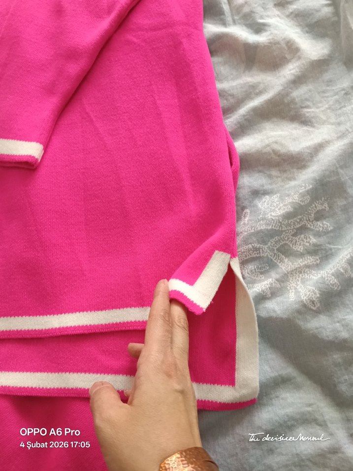 Pembe Uzun Kollu Triko takım - Görsel 3