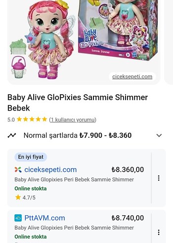 Barbie Pembe Saçlı Bebek ve Aksesuarı Baby Alive