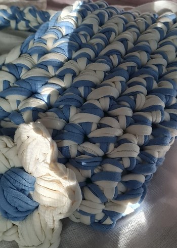 Zara Mavi Betaz Bağlamalı Desen Kadın Çantası