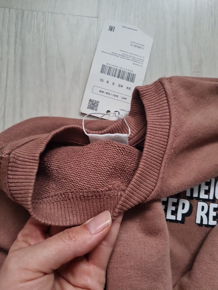 Erkek Çocuk Kahverengi Baskılı Sweatshirt - Görsel 5