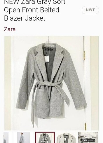 xl Beden gri Renk Zara kaban