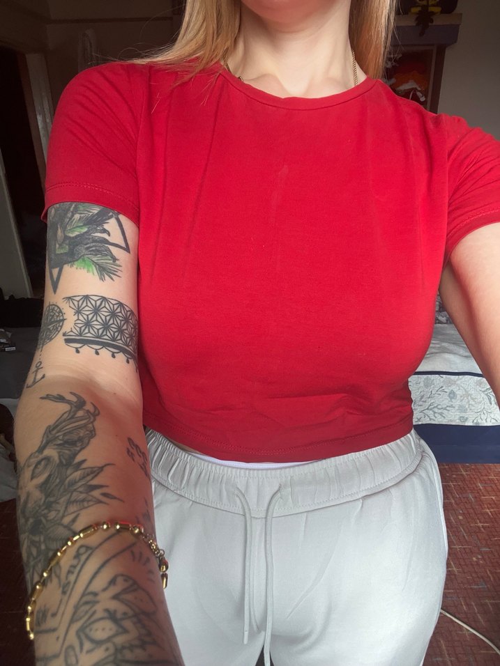 Kırmızı zara tshirt - Görsel 4