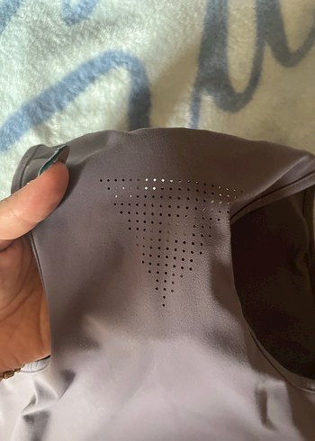 Kadın Mor Crop Top, Yüksek Yaka, Kolsuz - Görsel 5