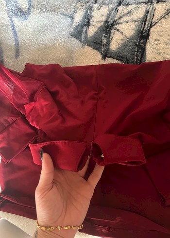 Kırmızı Transparan Kollu Gotik Bluz - Görsel 4