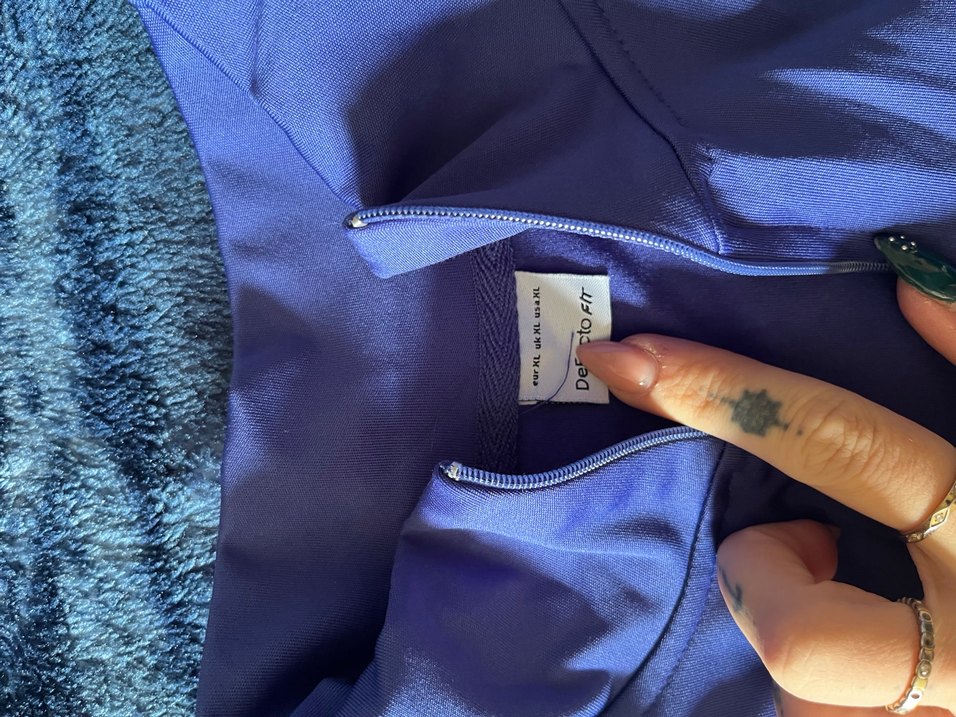 Mavi Uzun Kollu Crop Top - Görsel 4