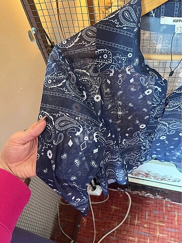 xl Beden lacivert Renk Koton transparan gömlek