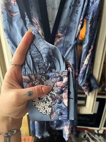 42 Beden mavi Renk Trendyol kimono