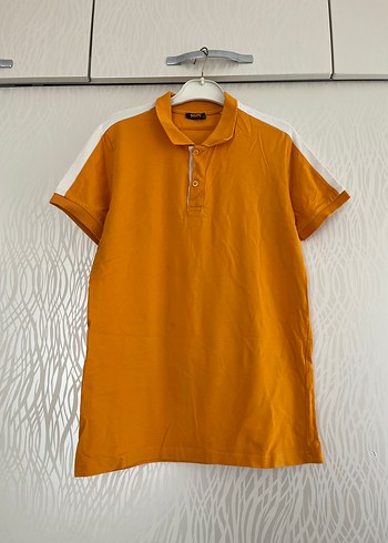 Sarı Kısa Kollu Polo Yaka Tişört