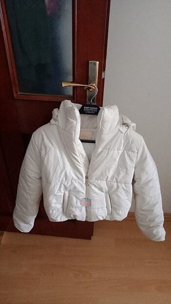 Ecrou kadın damla desen crop şişme mont L beden