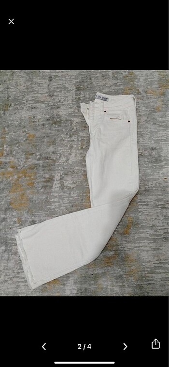 36 Beden beyaz Renk Zara model flare jean