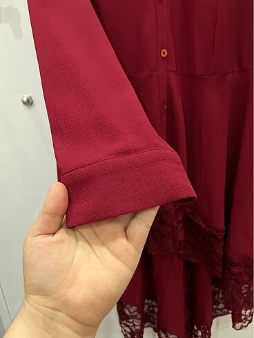 xl Beden bordo Renk Tunik