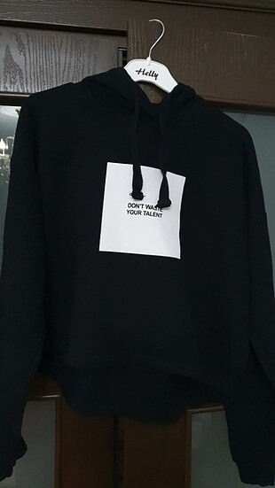 Kadın siyah sweatshirt 