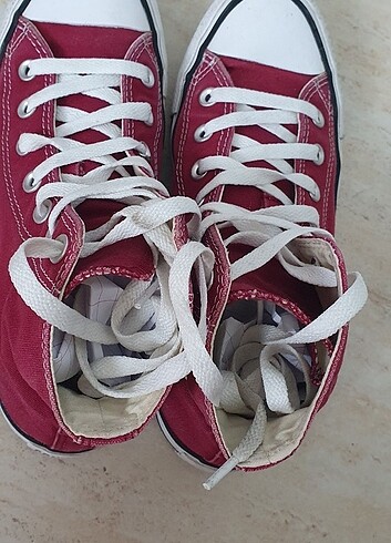 39 Beden bordo Renk Converse 39 numara bayan spor ayakkabı